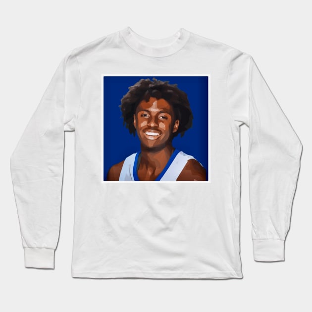 Tyrese Maxey Long Sleeve T-Shirt by Playful Creatives